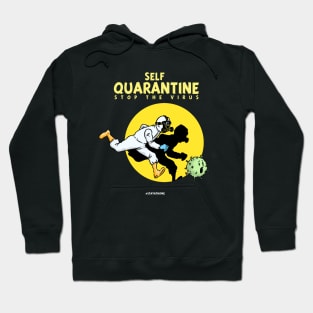 Self Quarantine Virus Parody Hoodie